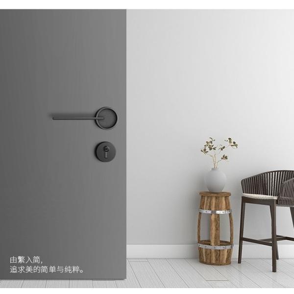 Черная ручка PVD латунный яркий Chrome замка Mortise разделения двери