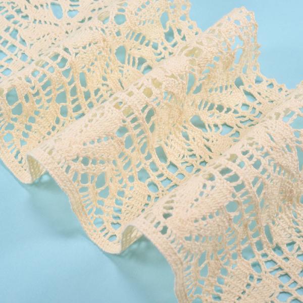 Faixa de crochê algodão renda de corte largura 12cm solúvel em água