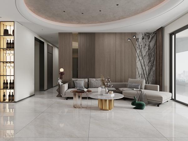 Gray Durable And Antibacterial 1200x1200mm Polished Sintered Stone Slabs For Bathroom