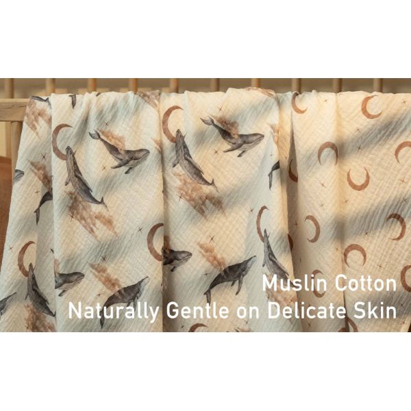 3-Pack Baby Swaddle Blankets，100% Cotton Receiving Blanket with Nebula Drifter