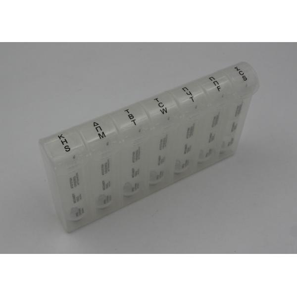 Travel Pill Case Organizer , Transparent Rainbow Plastic Pill Box For Children