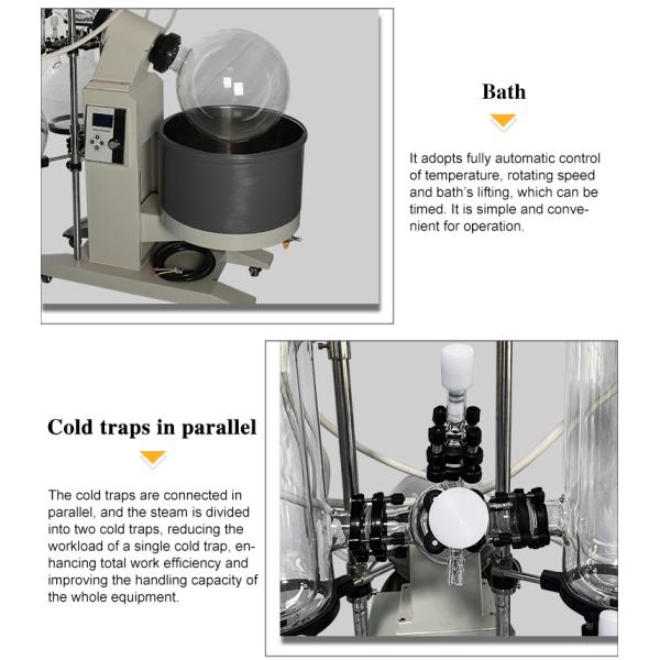20L Industrial Lab Rotary Evaporator With Double Condenser Distillation