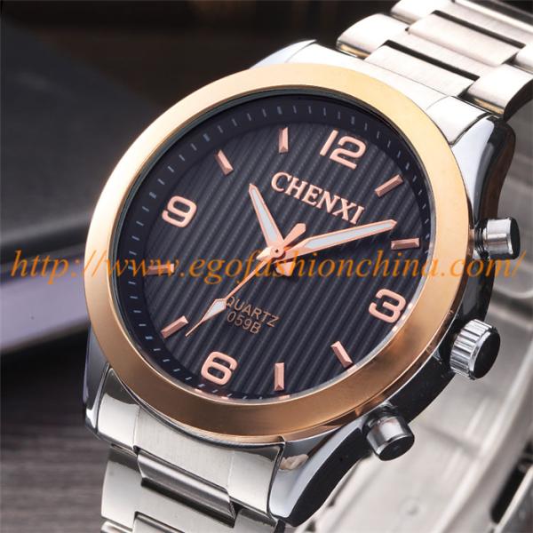 059B Rose Gold Watch Stainless Steel Quartz Watches Wholesale Cheap Women Watch Rhinestone