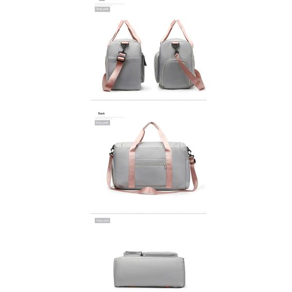 Ladies Waterproof Sports Fitness Bag Weekender Bag With Shoe Compartment