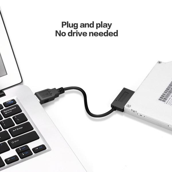 USB 2.0 Sata II 13 Pin Adapter Converter Computer Connection Cable