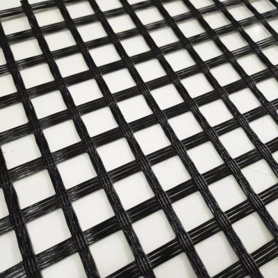 Géogrid de renforcement biaxial en fibre de verre 12,8x12,8 mm pour revêtement routier