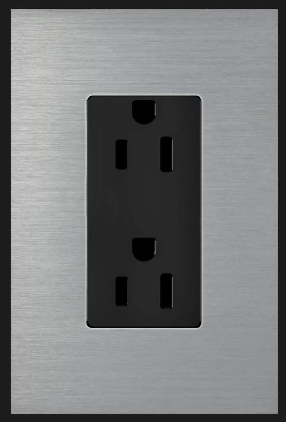 EASTKAME 15amp 125V US Decorator Duplex Electrical Wall Receptacle Switch Outlet Socket with Tamper Resistant Max Current 15a