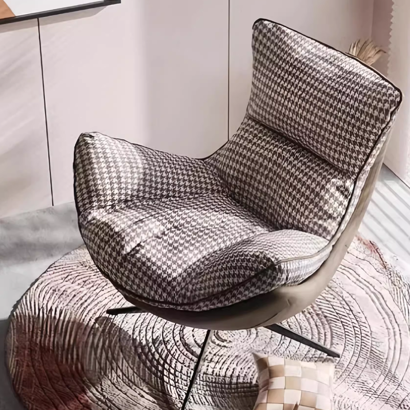 2025 New Single Seat Swivel Recliner Eggshell Modern Design Bedroom Use Living Room Lounge Chair
