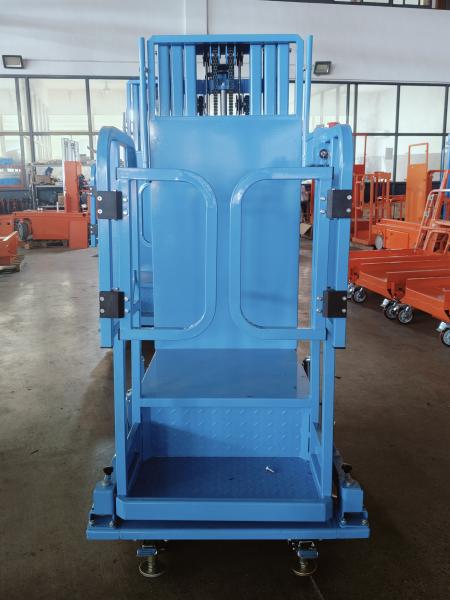 Easy to move Semi Electric Aerial Stock Picker Lift With Bule Colour