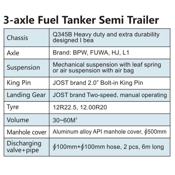 3 axle fuel tanker semi-trailer