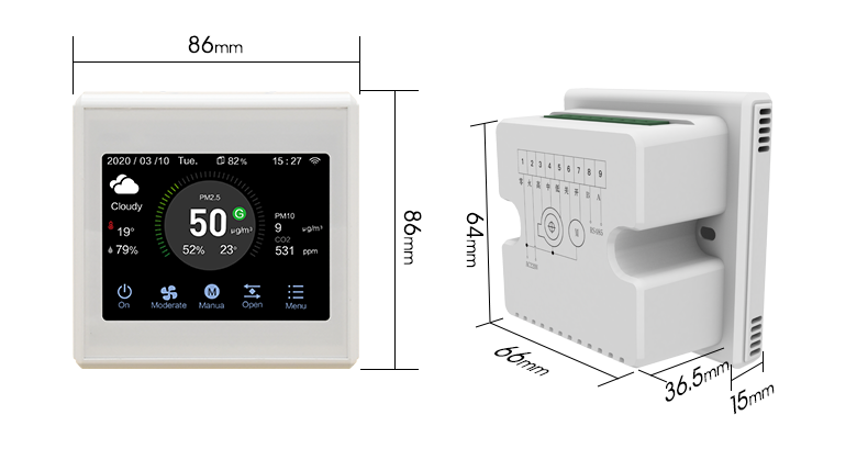 Fresh Air Smart HVAC Controller RS485 Integration Demand Controlled Ventilation Controller