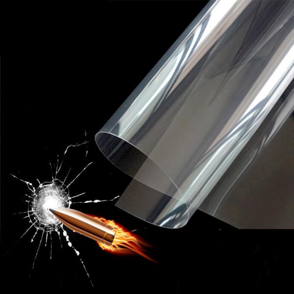 Transparent Tint Film Bullet / Explosion Proof Safety Glass Protective Film