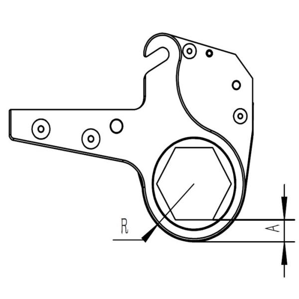 Hydraulic Torque Wrench Ratchet Link , Steel Hydraulic Wrench Work Head