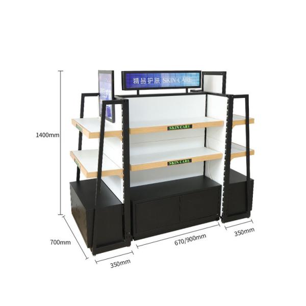 Veneer Cosmetic Retail Shelf Gondola Shelving for Simple and Beautiful Display