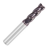 6mm HRC60 3 Flute Carbide Roughing End Mills For Steel AITiN Coated