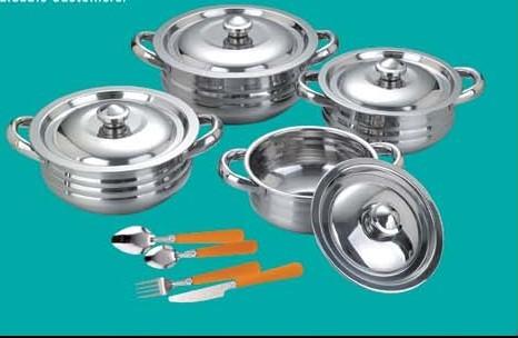 6pcs/8pcs pumpkin pot cookware set &cooking pot/high quality stainless steel pot