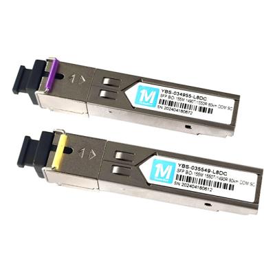 155M BiDi SC 80km 1490nm/1550nm DDM WDM Simplex Optical Module Transceiver SFP Module with Wide Operating Temperature