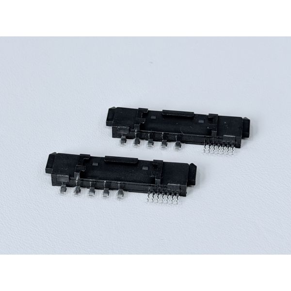 SATA 22-Pin Female Connector Series, 15P Reverse-Cup Type, 180° SMT, Gold-Plated G/F, Electronic Signal & Power Transmission Connector for Server, Automotive & PCB Applications