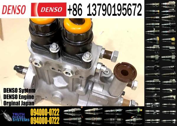 Bomba de alta calidad de tren común 094000-0720 Bomba de inyección de combustible diesel para el motor ISUZU 6TE1 094000-0722 8-97625496-3