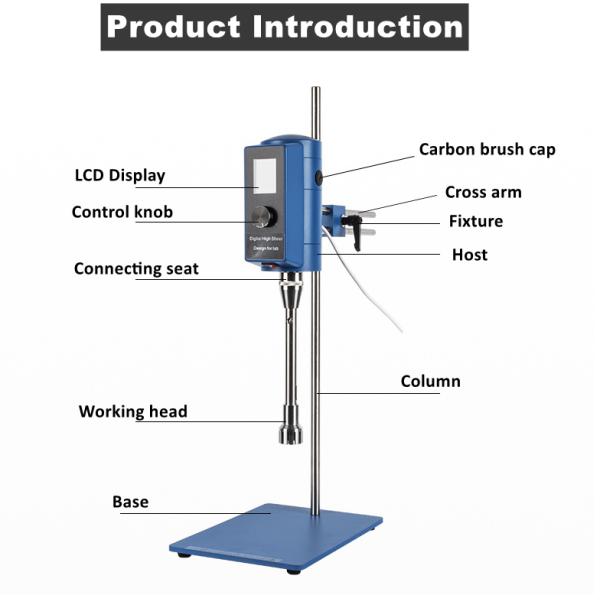 Small Portable Laboratory High Speed Dispersion Homogenizer Shear Emulsifying Machine