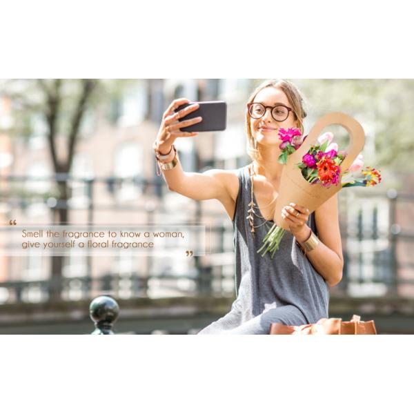 Handle Kraft Paper Flower Bag Wedding Confetti Cones Shaped Bouquet Bag Plant Bag Creative Flowers Holder Wrapping Gift