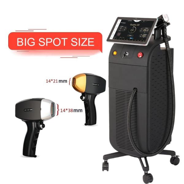 755nm 808nm 1064nm Depilation Equipment 4 Waves Titanium Laser Hair Removal Machine