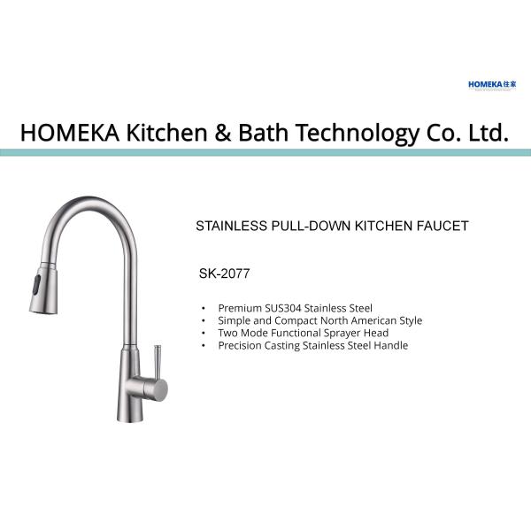 Выдвижной вытяните вниз смеситель HOMEKA патрона кранs Адвокатуры кухни керамический