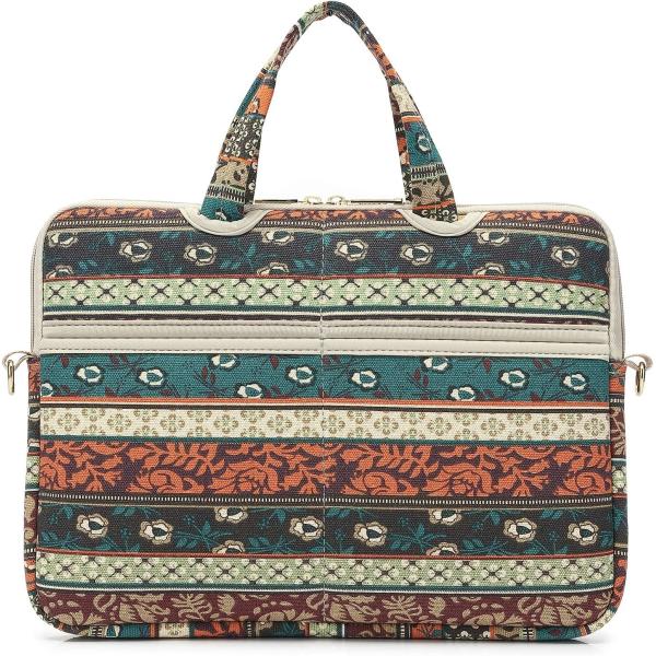 Red Bohemia Patten portátil a prueba de agua hombro bolso de mensajería funda manga para 12 pulgadas 13,3 pulgadas portátil