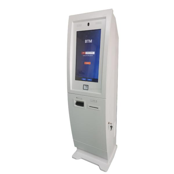Moeda cripto Atm da máquina do pagamento de um Bitcoin de 21,5 polegadas com anti armação de aço ácida
