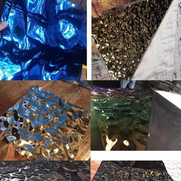 Волна воды украшения зеркала листа 2000mm панели нержавеющей стали края 316L разреза