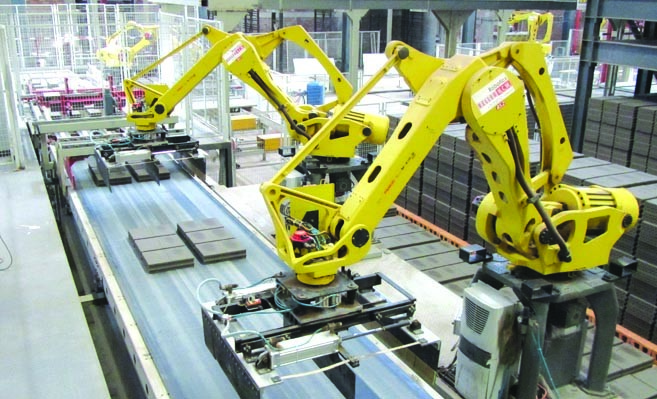 Робот штабелируя автоматическую машину делать кирпича 800kg с Gripper