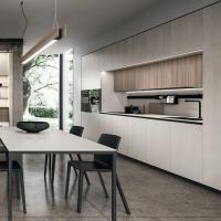 Armário de cozinha de laca metálica de venda quente Armário de cozinha de madeira modular de design moderno