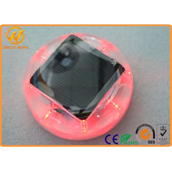 Anti - UV Reflective Road Studs PC Solar Flashing Road Stud 1500mAh Li-On Battery