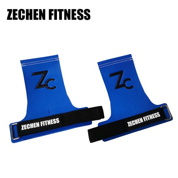 Blue Rogue Fitness Hand Grips Fingerless Gymnastic Carbon Fiber Leather Gloves Palm Protect