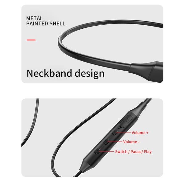 Водоустойчивый Neckband Bluetooth Earbuds микрофона Q12 10h спорта