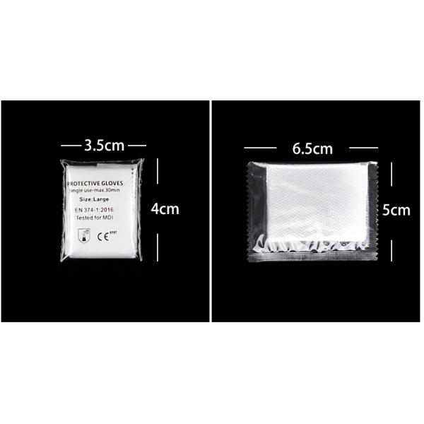 Practical high quality transparent disposable hdpe vinyl pe glove thickened disposable clear plastic gloves