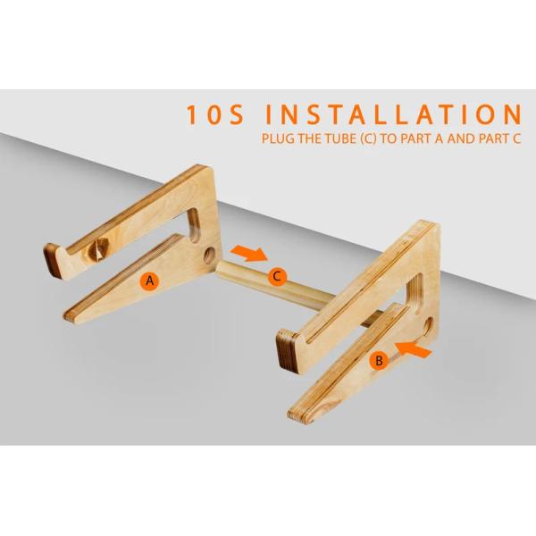 Acceptable OEM/ODM Wooden Laptop Stand for Mac Book Ergonomic Workspace Desk Accessory