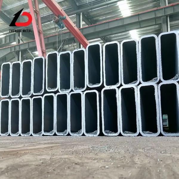 Carbon Steel Ms Seamless Tube 50*100mm Rectangular Carbon 5 mm Thickness Seamless Tube Black Seamless Mild Steel Square Tube with Cut Process