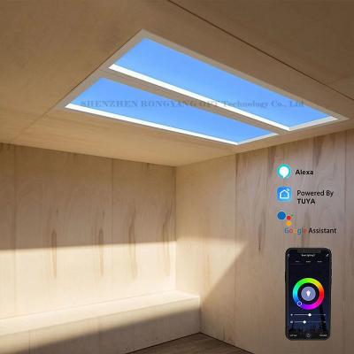110VAC Virtual Artificial LED Skylight Panel Dimming 60x120 CCT 6500K 8000lm