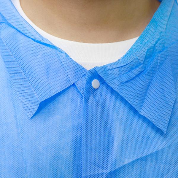 Hot Selling Disposable Lab Coats for Kids Non woven PP disposable Visitor Coat Frock White Child Lab Gowns