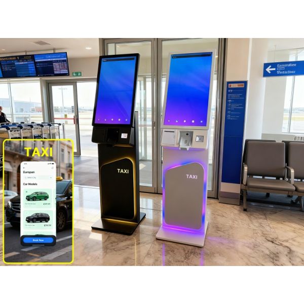 27/32 Inch Floor Standing Touch Screen Self Service Kiosk with 1920X1080 Resolution for Self Ordering and Interactive Use