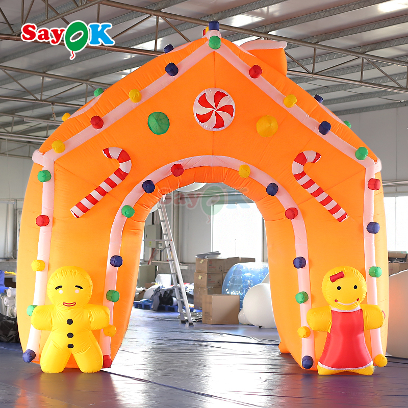 Custom Gingerbread House Inflatable Arch for Christmas Decorations & Events