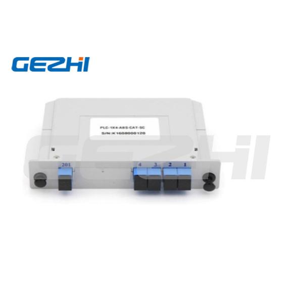 SC/UPC 1*4 Insert Type Fiber Optic PLC Splitter with Operating Wavelength Range 1260～1650 Return Loss 55