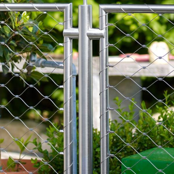 Flexible Stainless Steel Cable Mesh Black Oxide 2.5mm Rhombus Wire Rope Mesh Net