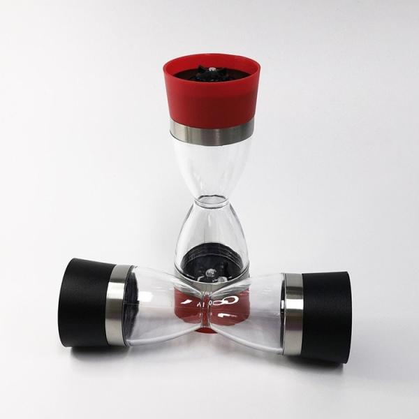 Plastic 2 In 1 140g 180mm 50ml Pepper Rock Salt Grinder