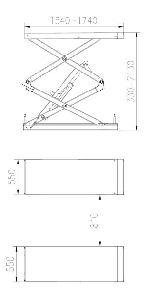 3.5T Automotive Scissor Lift Small scissor lift for auto repair