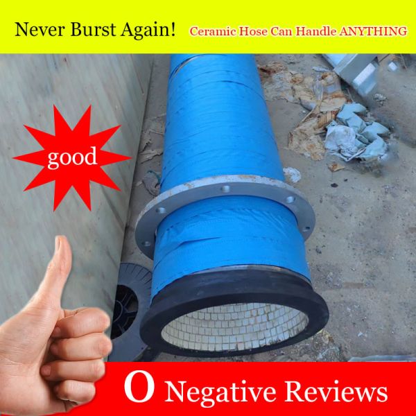 Ceramic Lined Rubber Hose with Strong Corrosion Resistance Flexible Bending and Anti-Scouring Performance