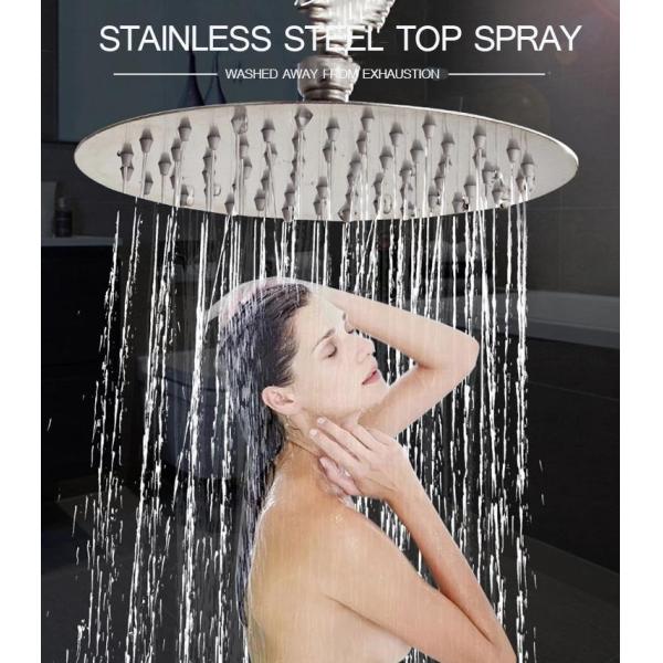 High Pressure Shower Head Bathroom Faucet Accessories with Chrome Surface Finishing