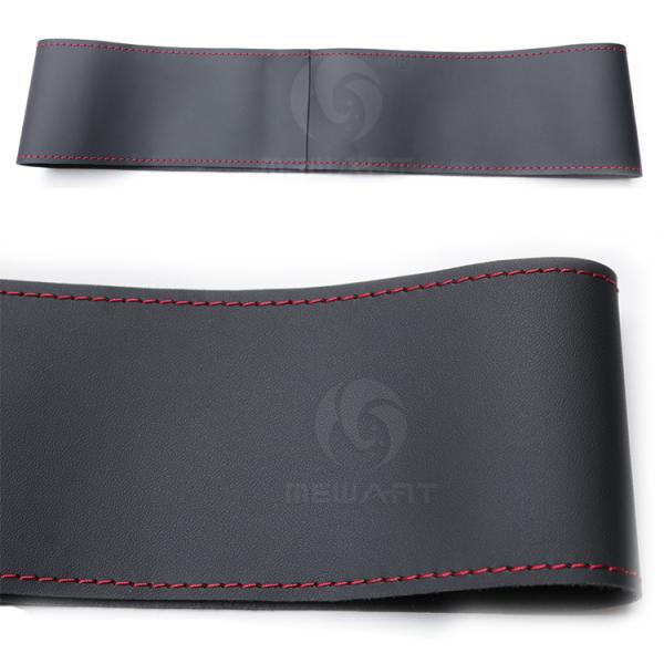 18 Inch Soft Skin Artificial Leather Stitched DIY Auto Cover Steering Wheel Protector
