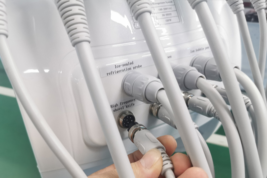 Máquina de limpieza azul hielo con tecnología de microdermoabrasión de hidratación